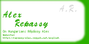 alex repassy business card
