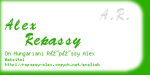 alex repassy business card